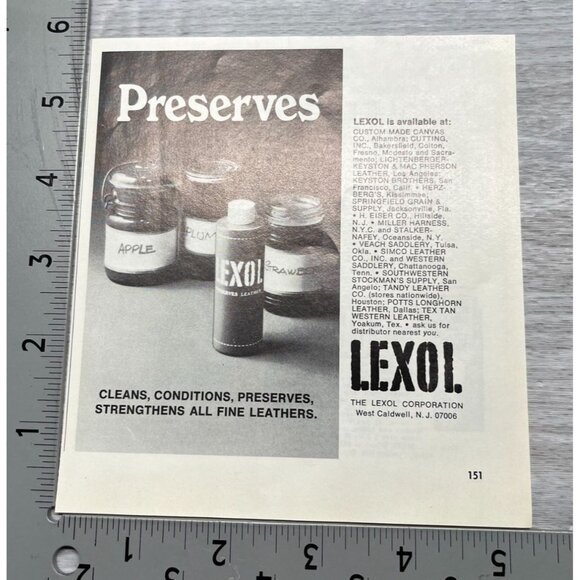 Lexol Leather Cleaner Vintage Print Ad 1970s Conditioner West Caldwell NJ - Picture 3 of 6